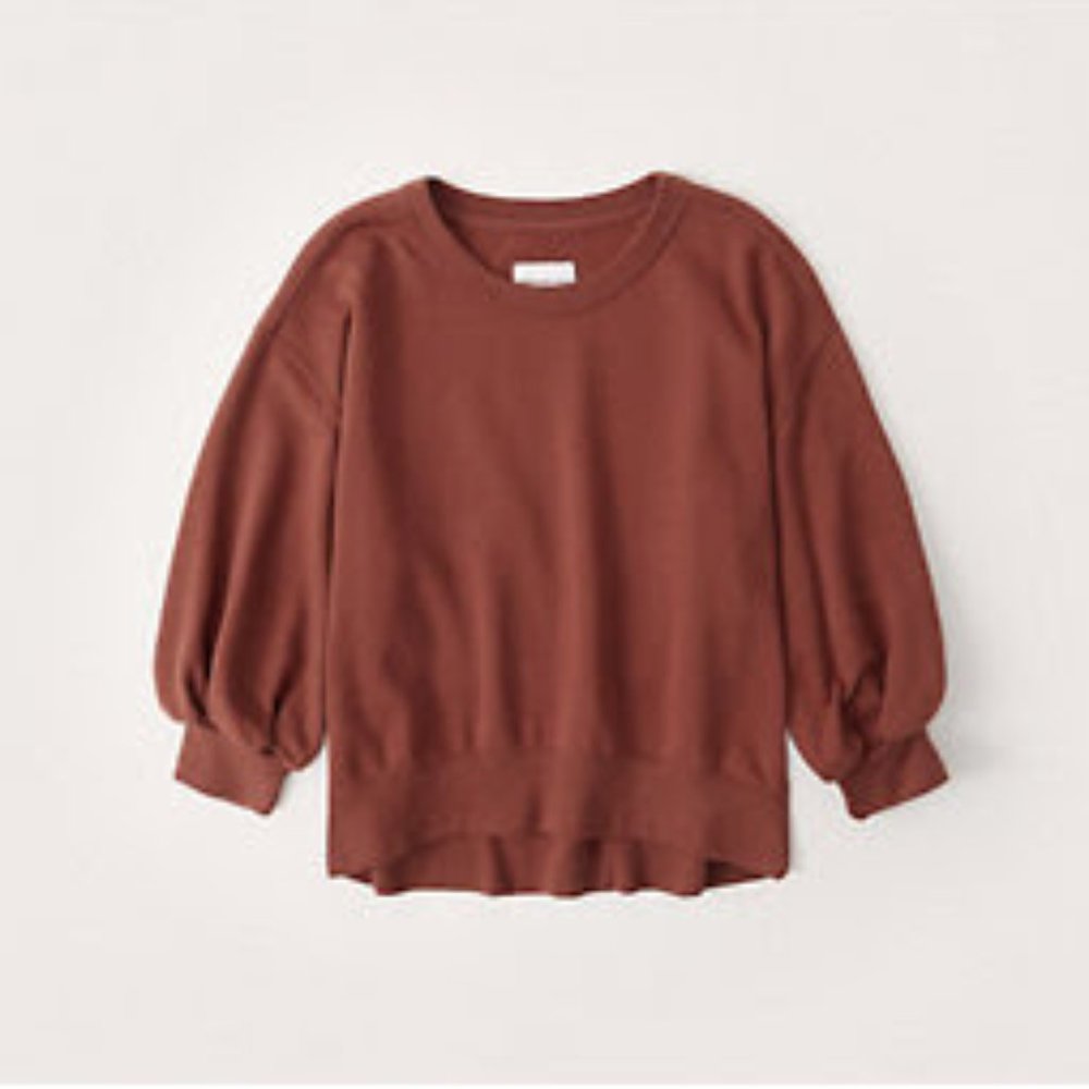 Abercrombie Balloon Sleeve Crew Sweatshirt